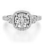Carmel Cushion Cut Lab-Grown Diamond Ring - View 2 - Vowmira lab-grown diamond jewelry