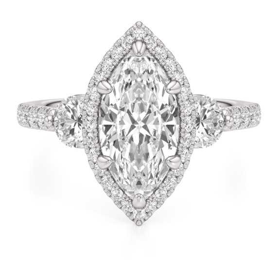 Carmel Marquise Cut Lab-Grown Diamond Ring - Main View - Vowmira lab-grown diamond jewelry