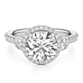 Carmel Halo Lab-Grown Diamond Ring - View 2 - Vowmira lab-grown diamond jewelry