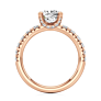 Dora Cushion Cut Lab-Grown Diamond Ring - Detail View - Vowmira lab-grown diamond jewelry