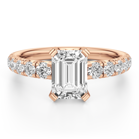 Dora Emerald Cut Lab-Grown Diamond Ring - Main View - Vowmira lab-grown diamond jewelry