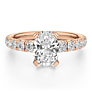 Dora Oval Lab-Grown Diamond Ring - Detail View - Vowmira lab-grown diamond jewelry