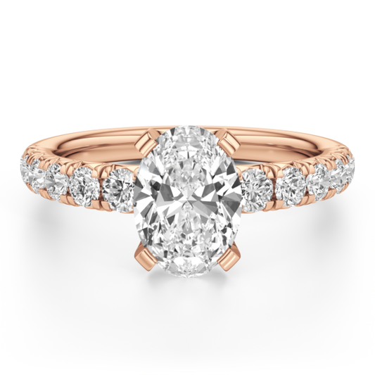 Dora Oval Lab-Grown Diamond Ring - Main View - Vowmira lab-grown diamond jewelry
