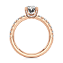Dora Oval Lab-Grown Diamond Ring - Side View - Vowmira lab-grown diamond jewelry