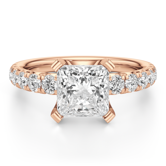 Dora Princess Cut Lab-Grown Diamond Ring - Main View - Vowmira lab-grown diamond jewelry