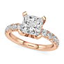 Dora Princess Cut Lab-Grown Diamond Ring - Side View - Vowmira lab-grown diamond jewelry
