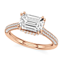 Palermo Emerald Cut Lab-Grown Diamond Ring - Side View - Vowmira lab-grown diamond jewelry