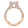 Palermo Emerald Cut Lab-Grown Diamond Ring - Detail View - Vowmira lab-grown diamond jewelry