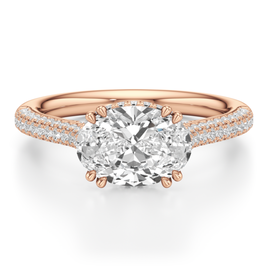 Palermo Oval Lab-Grown Diamond Ring - Main View - Vowmira lab-grown diamond jewelry