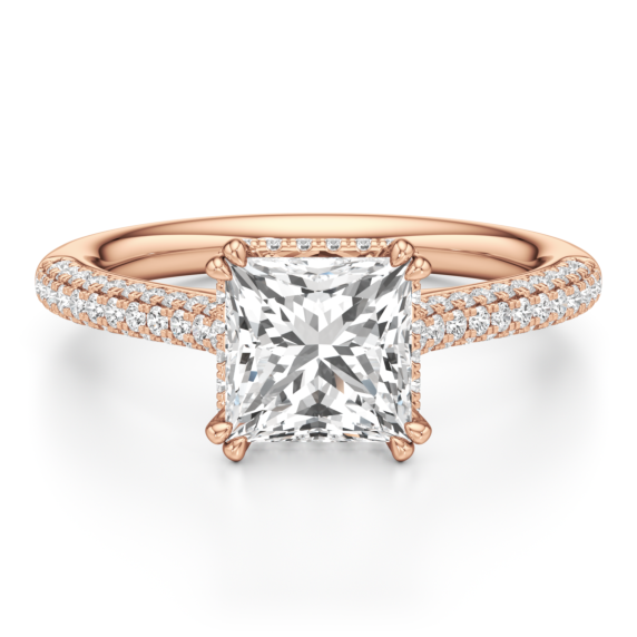Palermo Princess Cut Lab-Grown Diamond Ring - Main View - Vowmira lab-grown diamond jewelry