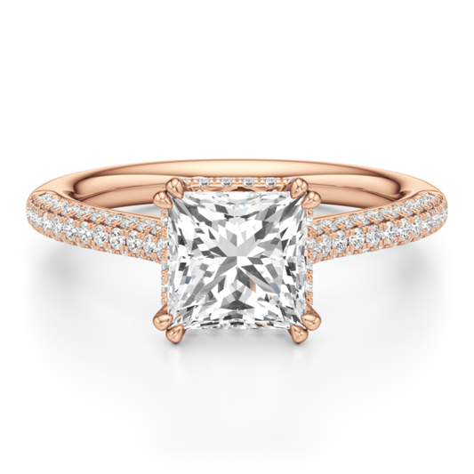 Palermo Princess Cut Lab-Grown Diamond Ring - Main View - Vowmira lab-grown diamond jewelry