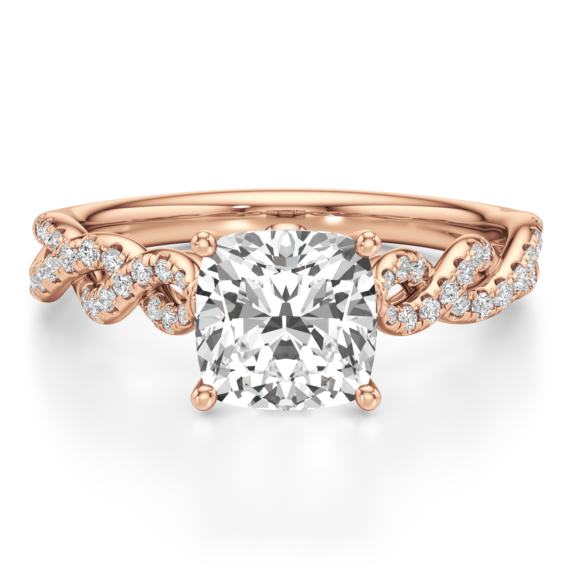 Positano Cushion Cut Lab-Grown Diamond Ring - Main View