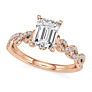 Positano Emerald Cut Lab-Grown Diamond Ring - View 2
