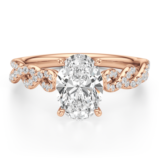 Positano Oval Lab-Grown Diamond Ring - Main View - Vowmira lab-grown diamond jewelry