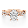 Positano Oval Lab-Grown Diamond Ring - Side View - Vowmira lab-grown diamond jewelry