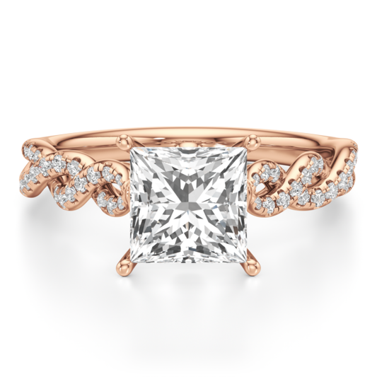 Positano Princess Cut Lab-Grown Diamond Ring - Main View - Vowmira lab-grown diamond jewelry