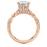 Positano Princess Cut Lab-Grown Diamond Ring - Side View - Vowmira lab-grown diamond jewelry