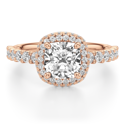 Amalfi Cushion Cut Lab-Grown Diamond Ring - Main View - Vowmira lab-grown diamond jewelry