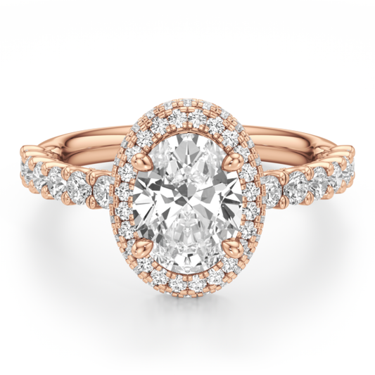 Amalfi Oval Lab-Grown Diamond Ring - Main View - Vowmira lab-grown diamond jewelry