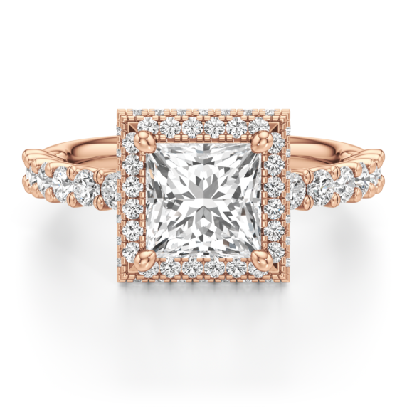 Amalfi Princess Cut Lab-Grown Diamond Ring - Main View - Vowmira lab-grown diamond jewelry