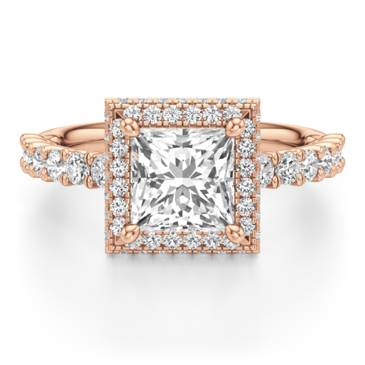 Amalfi Princess Cut Lab-Grown Diamond Ring - Main View - Vowmira lab-grown diamond jewelry