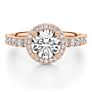 Amalfi Halo Lab-Grown Diamond Ring - Side View
