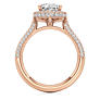 Avignon Cushion Cut Lab-Grown Diamond Ring - Side View - Vowmira lab-grown diamond jewelry