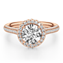 Avignon Halo Lab-Grown Diamond Ring - Side View