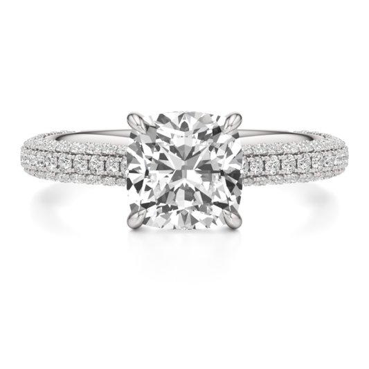 Emerson Cushion Cut Lab-Grown Diamond Ring - Main View - Vowmira lab-grown diamond jewelry