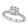 Emerson Cushion Cut Lab-Grown Diamond Ring - Side View - Vowmira lab-grown diamond jewelry