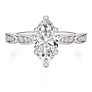 Zoe Marquise Cut Lab-Grown Diamond Ring - Detail View - Vowmira lab-grown diamond jewelry