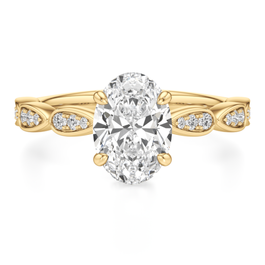 Zoe Oval Lab-Grown Diamond Ring - Main View - Vowmira lab-grown diamond jewelry