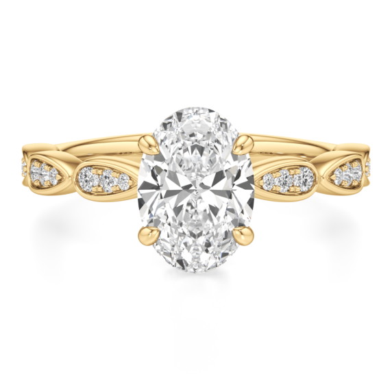 Zoe Cushion Cut Lab-Grown Diamond Ring - Main View - Vowmira lab-grown diamond jewelry