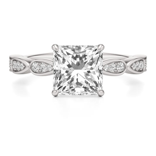 Zoe Princess Cut Lab-Grown Diamond Ring - Main View - Vowmira lab-grown diamond jewelry