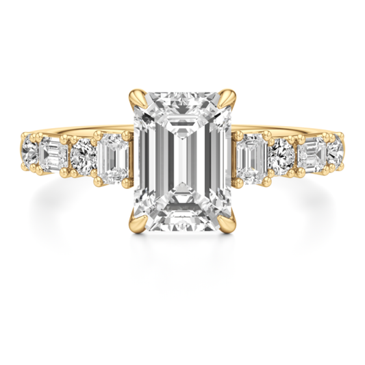 Arabella Asscher Cut Lab-Grown Diamond Ring - Main View - Vowmira lab-grown diamond jewelry