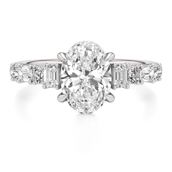 Arabella Oval Lab-Grown Diamond Ring - Main View - Vowmira lab-grown diamond jewelry
