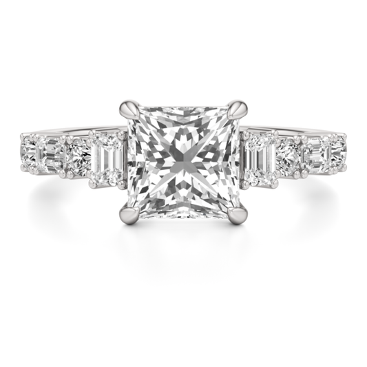 Arabella Princess Cut Lab-Grown Diamond Ring - Main View - Vowmira lab-grown diamond jewelry