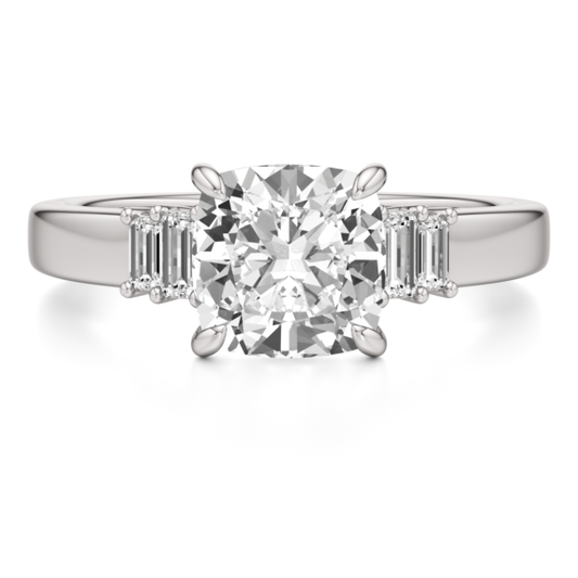 Kendall Cushion Cut Lab-Grown Diamond Ring - Main View - Vowmira lab-grown diamond jewelry