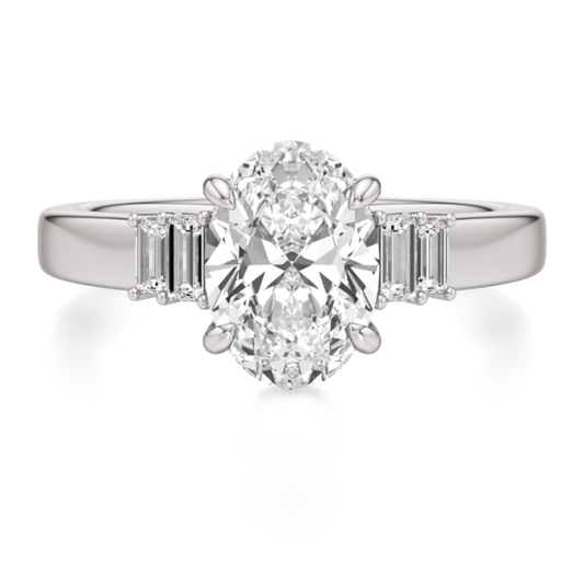 Kendall Oval Lab-Grown Diamond Ring - Main View - Vowmira lab-grown diamond jewelry