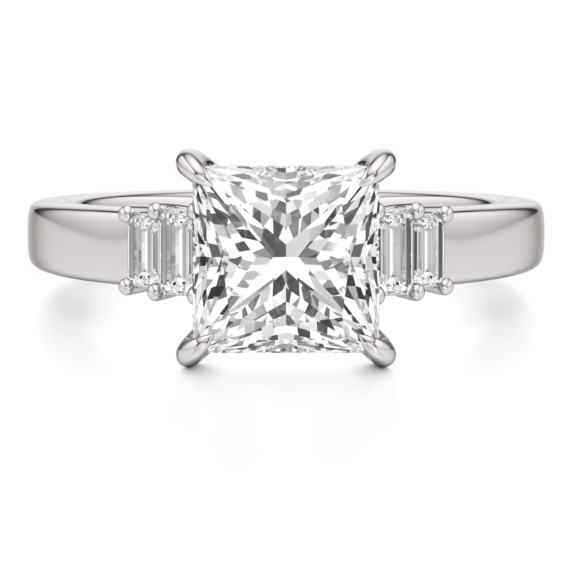 Kendall Princess Cut Lab-Grown Diamond Ring - Main View - Vowmira lab-grown diamond jewelry