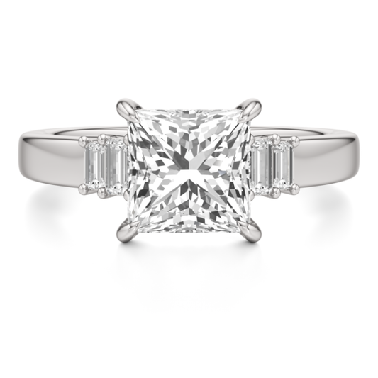 Kendall Princess Cut Lab-Grown Diamond Ring - Main View - Vowmira lab-grown diamond jewelry