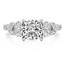 Medusa Cushion Cut Lab-Grown Diamond Ring - Side View - Vowmira lab-grown diamond jewelry