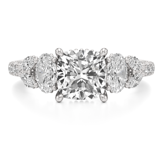 Medusa Cushion Cut Lab-Grown Diamond Ring - Main View - Vowmira lab-grown diamond jewelry