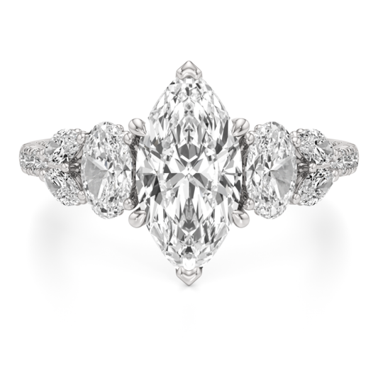 Medusa Marquise Cut Lab-Grown Diamond Ring - Main View - Vowmira lab-grown diamond jewelry