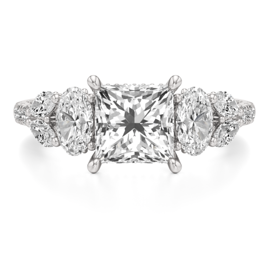 Medusa Princess Cut Lab-Grown Diamond Ring - Main View - Vowmira lab-grown diamond jewelry
