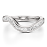 Curved Emerald Channel Set Lab-Grown Diamond Band - View 2