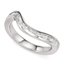 Curved Emerald Channel Set Lab-Grown Diamond Band - Side View