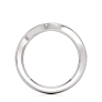 Curved Emerald Channel Set Lab-Grown Diamond Band - Detail View - Vowmira lab-grown diamond jewelry