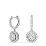 1 1/10 ct. tw. Lyra Drop Lab-Grown Diamond Huggies - Side View - Vowmira lab-grown diamond jewelry