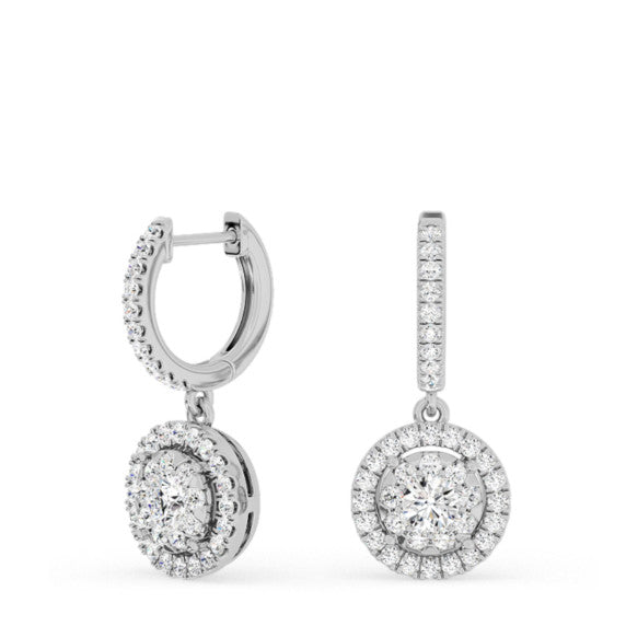 1 1/10 ct. tw. Lyra Drop Lab-Grown Diamond Huggies - Detail View